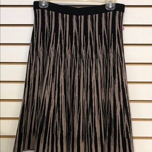 Grace Elements Black and Tan A-Line Skirt